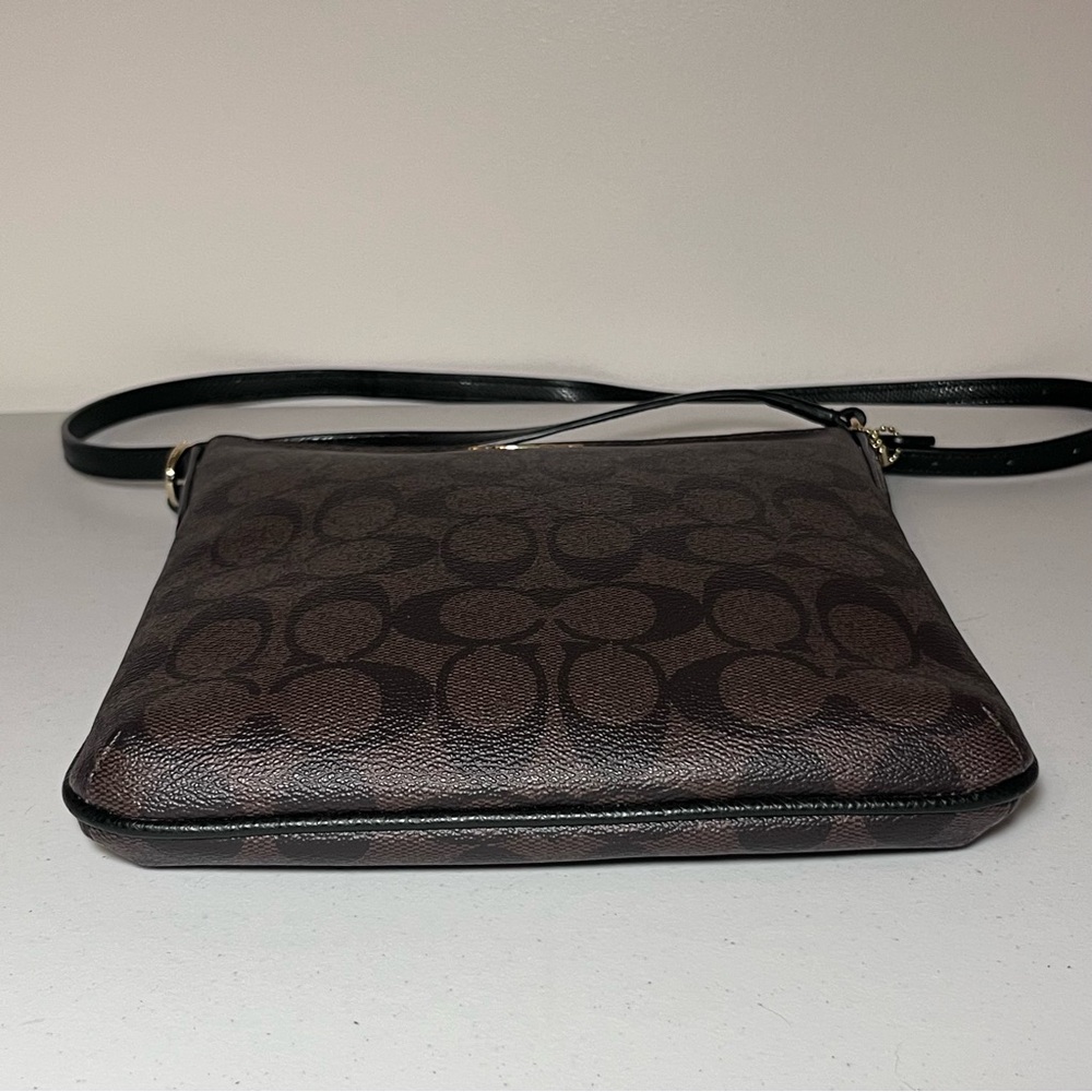 NWOT Coach North South Crossbody in Signature Brown/ Black - Picture 5 of 13
